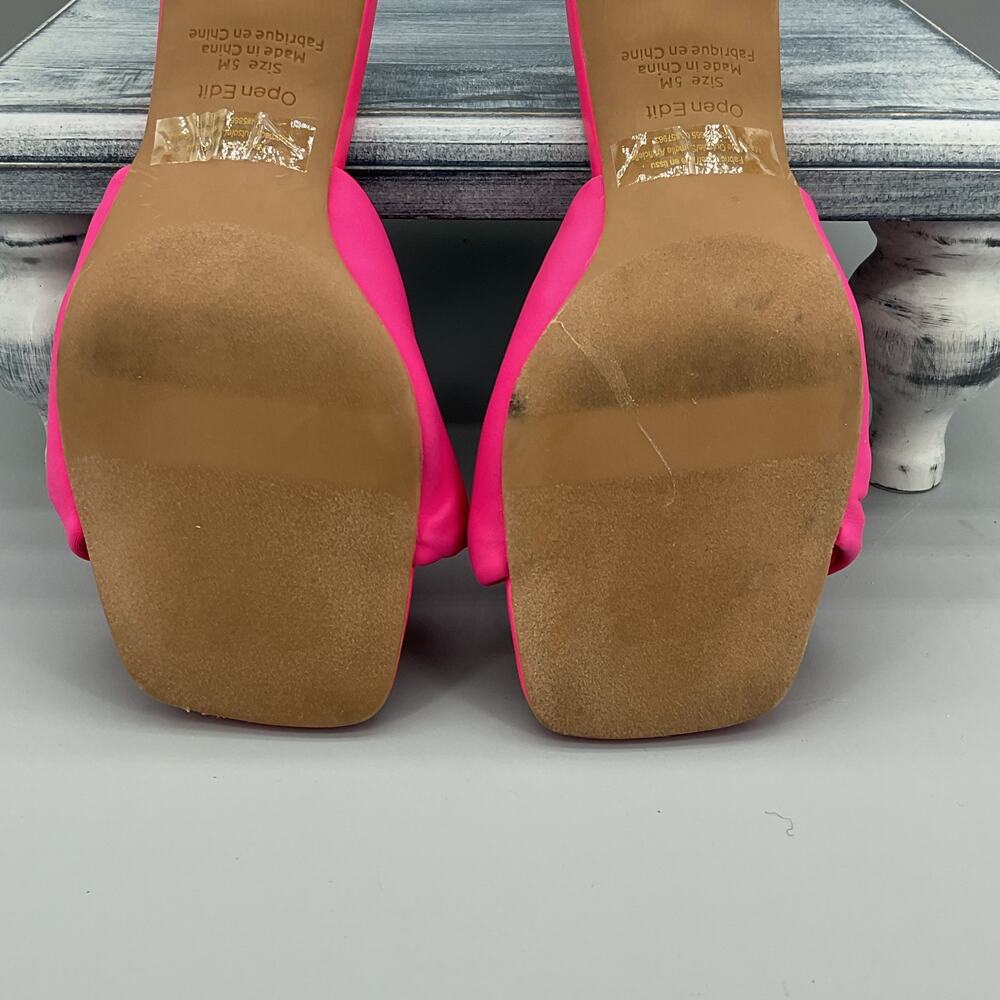 Open Edit Women’s Cleo Translucent Heel Sandals Pink Size 5M - Picture 10 of 10